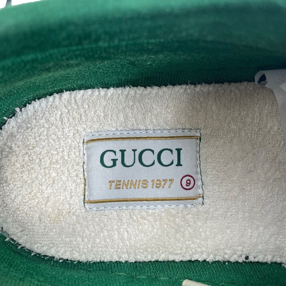 Gucci GG 1977 Tennis Sneakers Lace Up Beige Ebony Original Men Size 9/ 9.5 - Picture 11 of 14